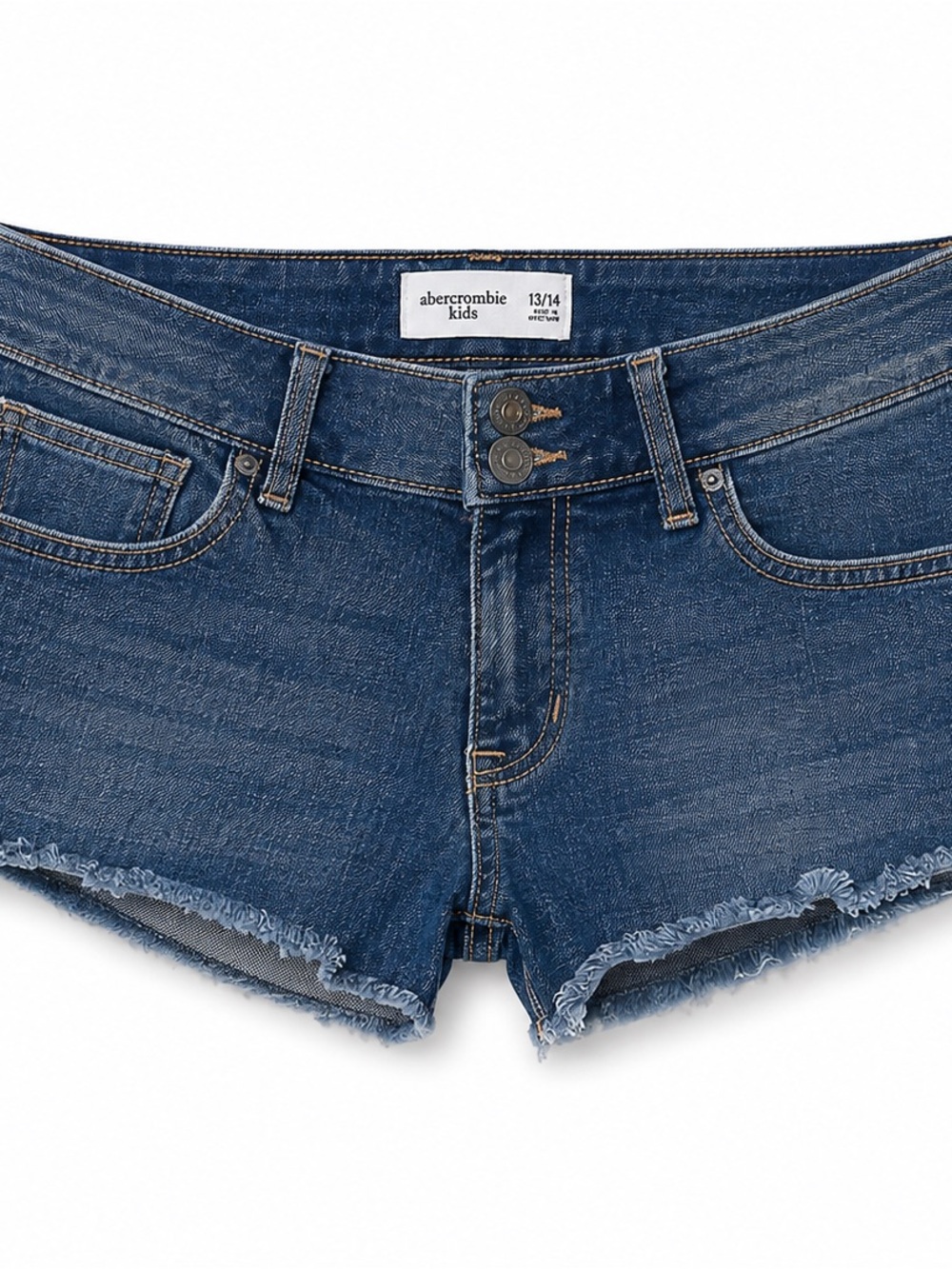 abercrombie kids Dark Blue Distressed Denim Shorts